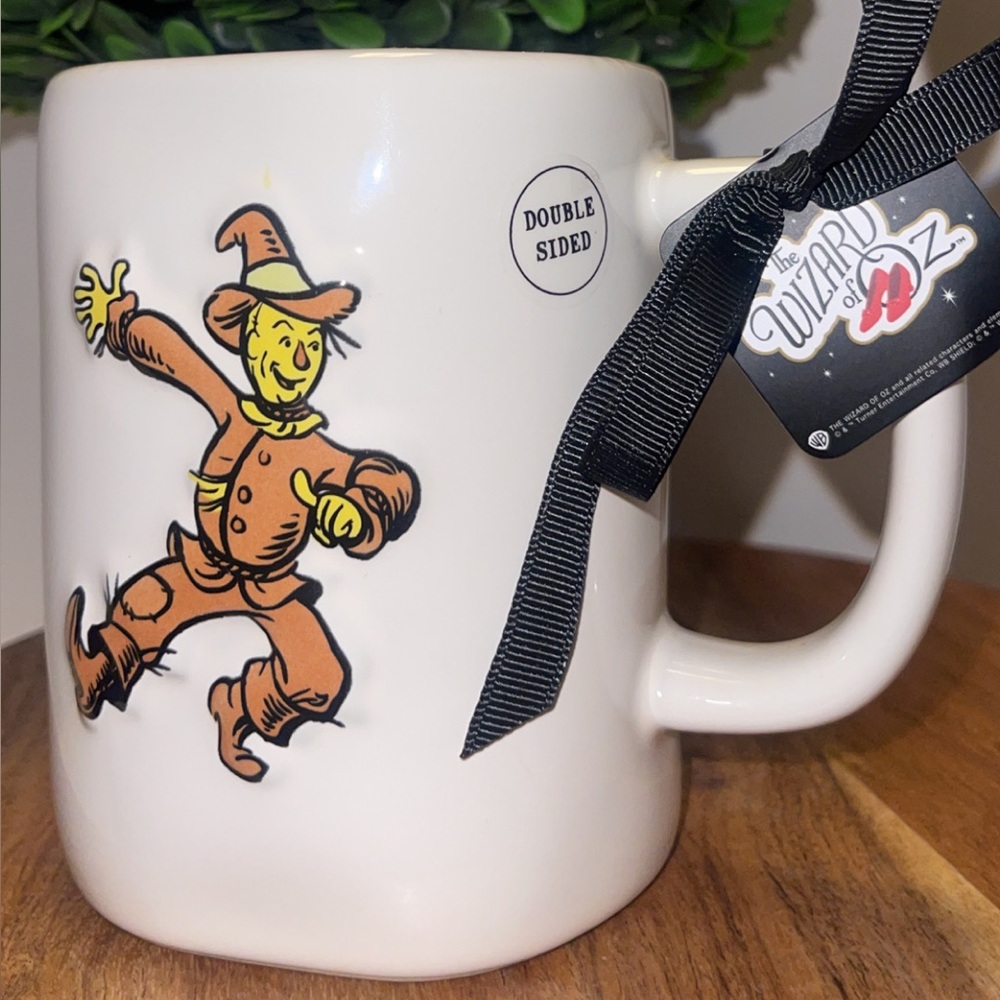 Rae Dunn White Mug with Scarecrow Design